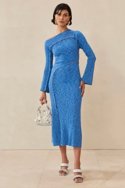 Knits>Cult Gaia ROSALIA KNIT DRESS - River Blue