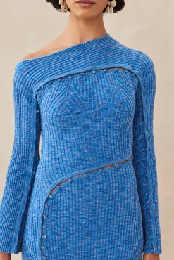 Knits>Cult Gaia ROSALIA KNIT DRESS - River Blue