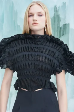 Tops|Knits>Cult Gaia ROSLYN KNIT TOP - Black