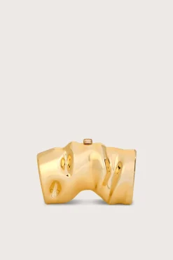 Clutches>Cult Gaia SCRUNCH CLUTCH - Shiny Gold