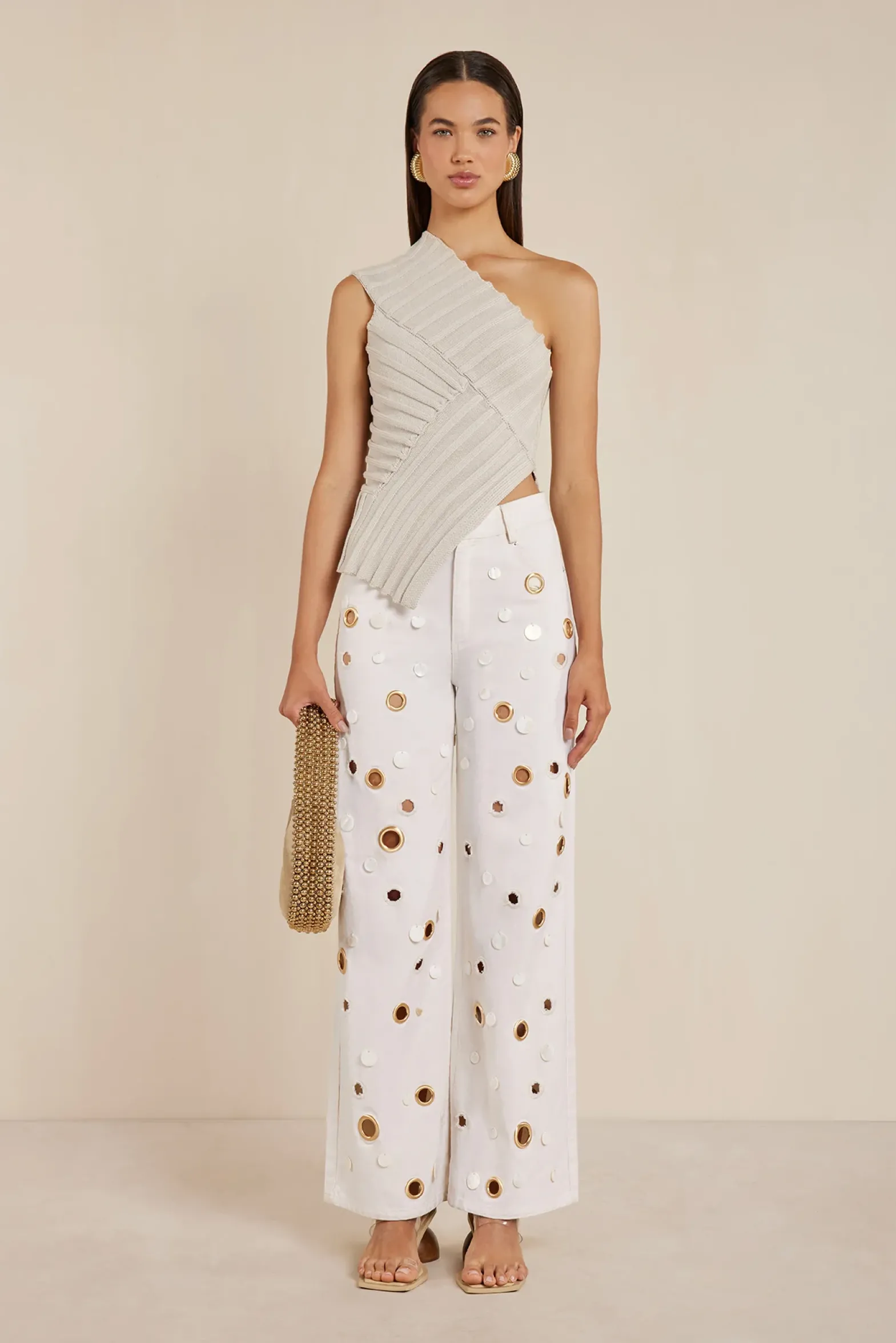 Bottoms>Cult Gaia SEDNA PANT - Off White