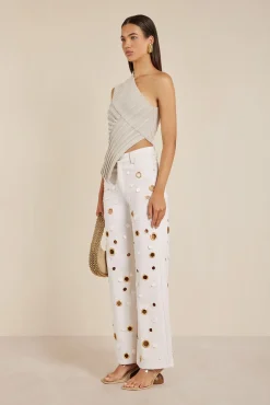 Bottoms>Cult Gaia SEDNA PANT - Off White