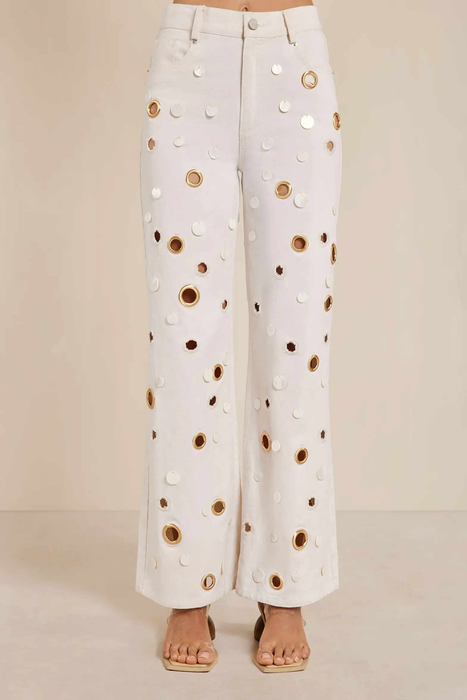 Bottoms>Cult Gaia SEDNA PANT - Off White