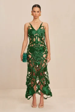 Gowns|Dresses>Cult Gaia SITA GOWN - Malachite