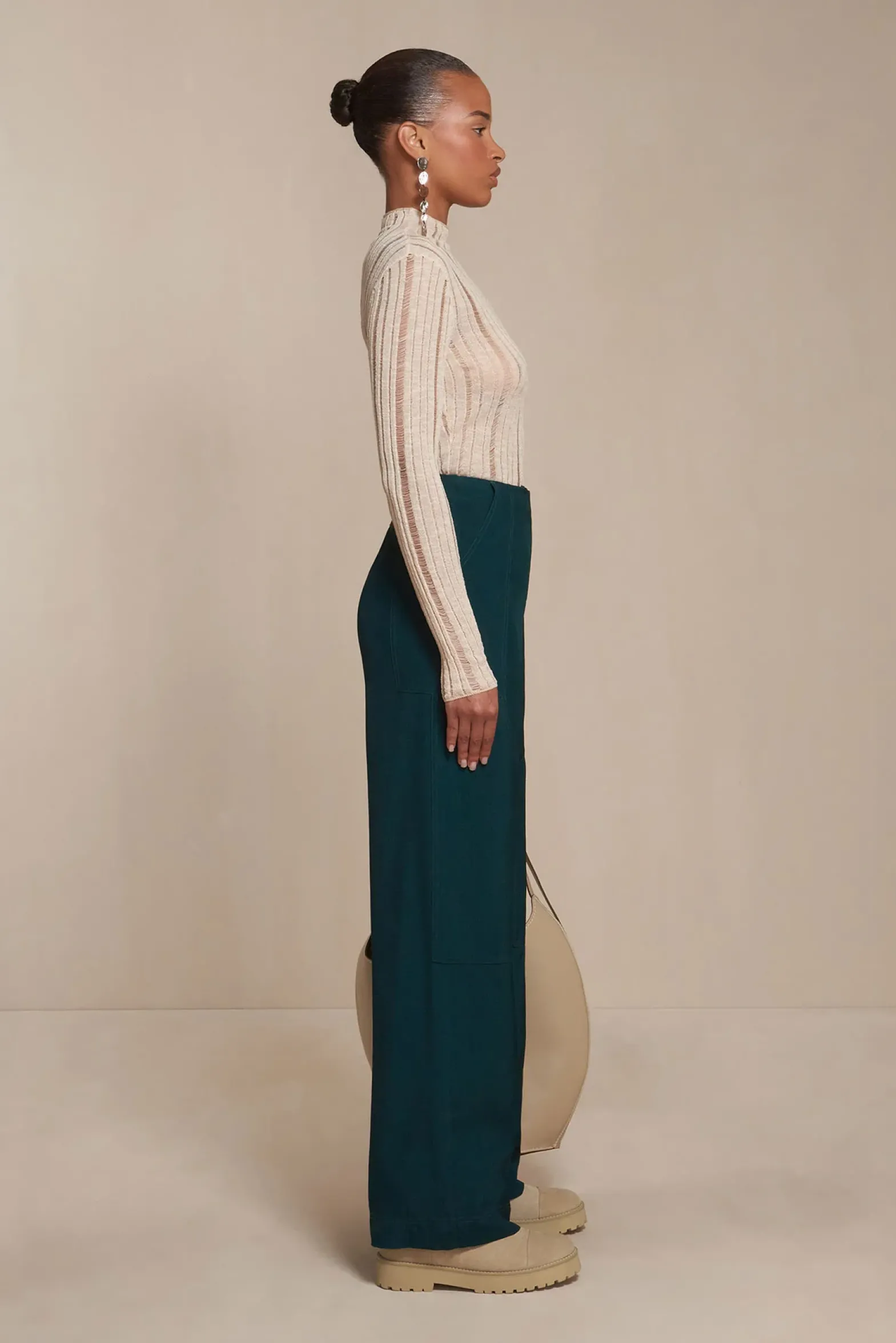 Tops|Knits>Cult Gaia SKIVY KNIT TOP - Mushroom