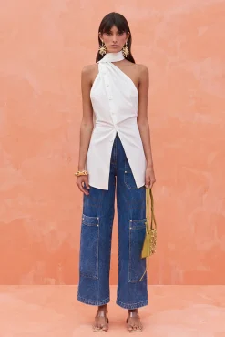 Tops>Cult Gaia SKYE TOP - Off White