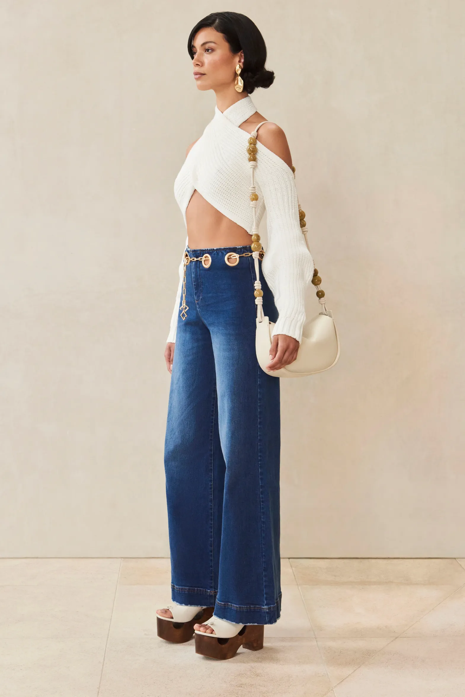 Bottoms>Cult Gaia SYDNEY PANT - Rinse Wash