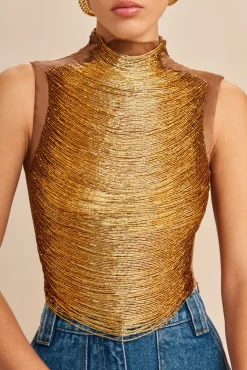 Tops>Cult Gaia TARAJI TOP - Bronze