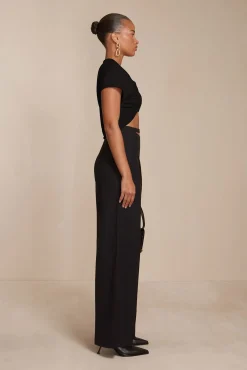 Bottoms>Cult Gaia TASHA PANT - Black