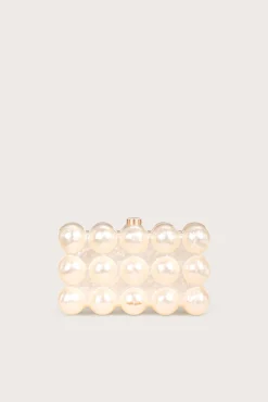 Mini Bags|Clutches>Cult Gaia THE BUBBLE CLUTCH - Ivory