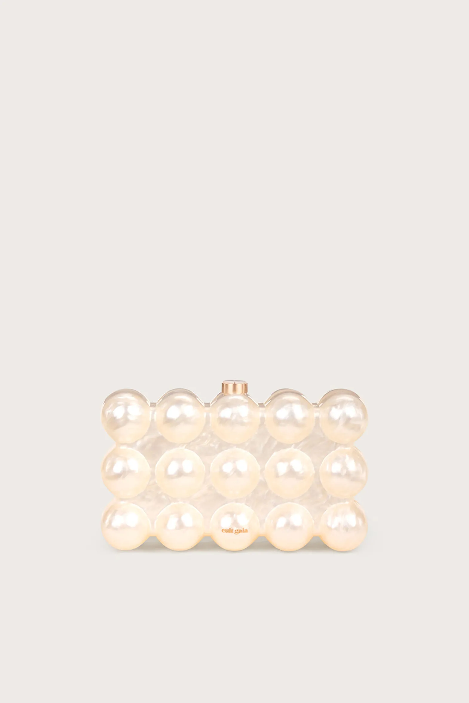 Mini Bags|Clutches>Cult Gaia THE BUBBLE CLUTCH - Ivory