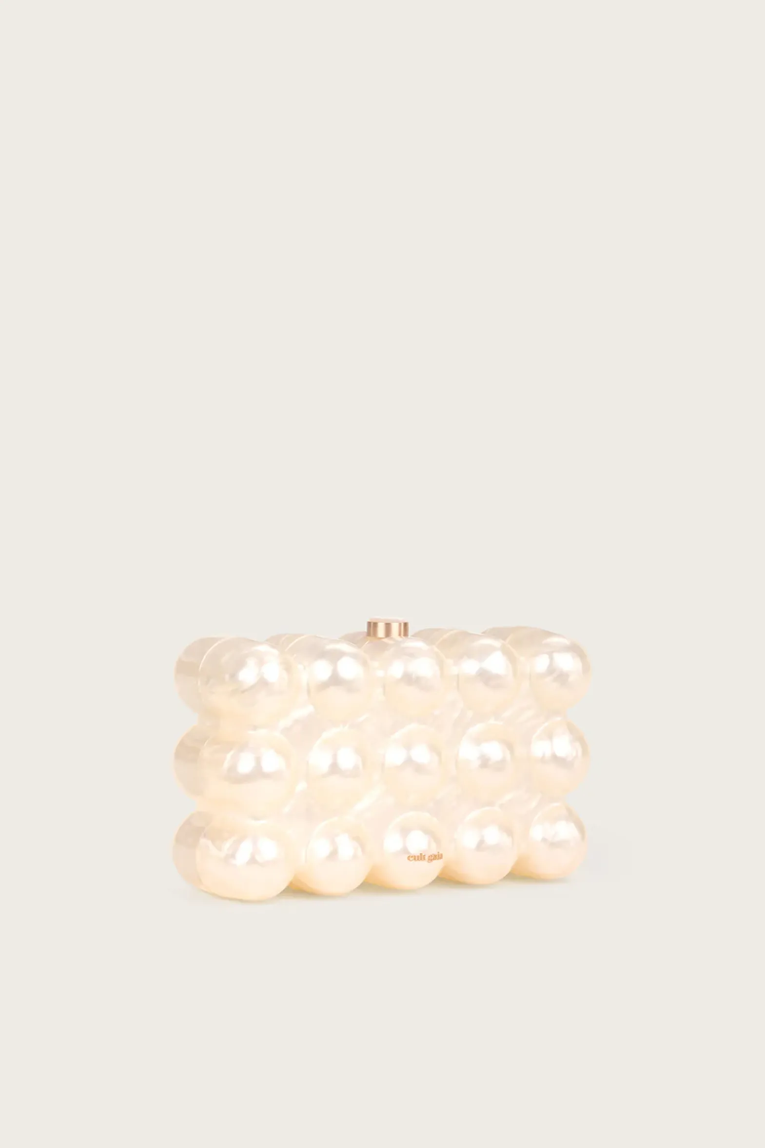 Mini Bags|Clutches>Cult Gaia THE BUBBLE CLUTCH - Ivory