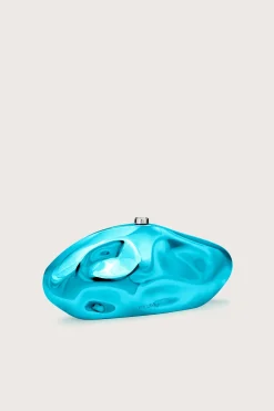 Mini Bags|Clutches>Cult Gaia THE CALDERA CLUTCH - Pool