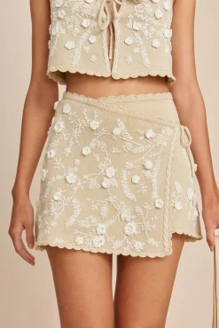 Sets|Bottoms>Cult Gaia TILDA KNIT SKIRT - COMBO Beach