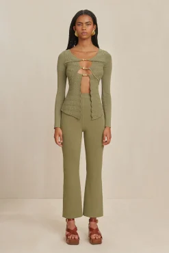 Sets|Bottoms>Cult Gaia TORINA KNIT PANT - Tea