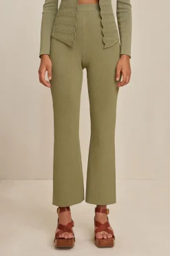 Sets|Bottoms>Cult Gaia TORINA KNIT PANT - Tea