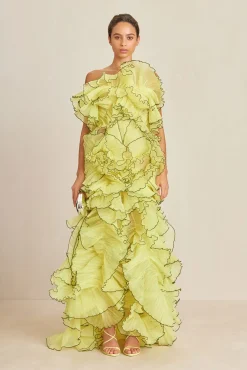 Gowns>Cult Gaia TORREY GOWN - Lemon Sorbet