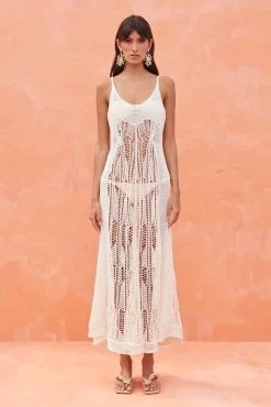 Cover Ups>Cult Gaia VICKIE CROCHET COVERUP - Off White
