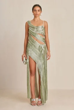 Gowns|Dresses>Cult Gaia WHITNEY GOWN - Light Honeydew