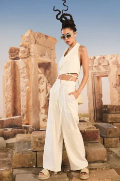 Bottoms>Cult Gaia WYNN PANT - Off White