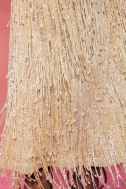 Knits|Gowns>Cult Gaia ZION KNIT GOWN - Light Gold